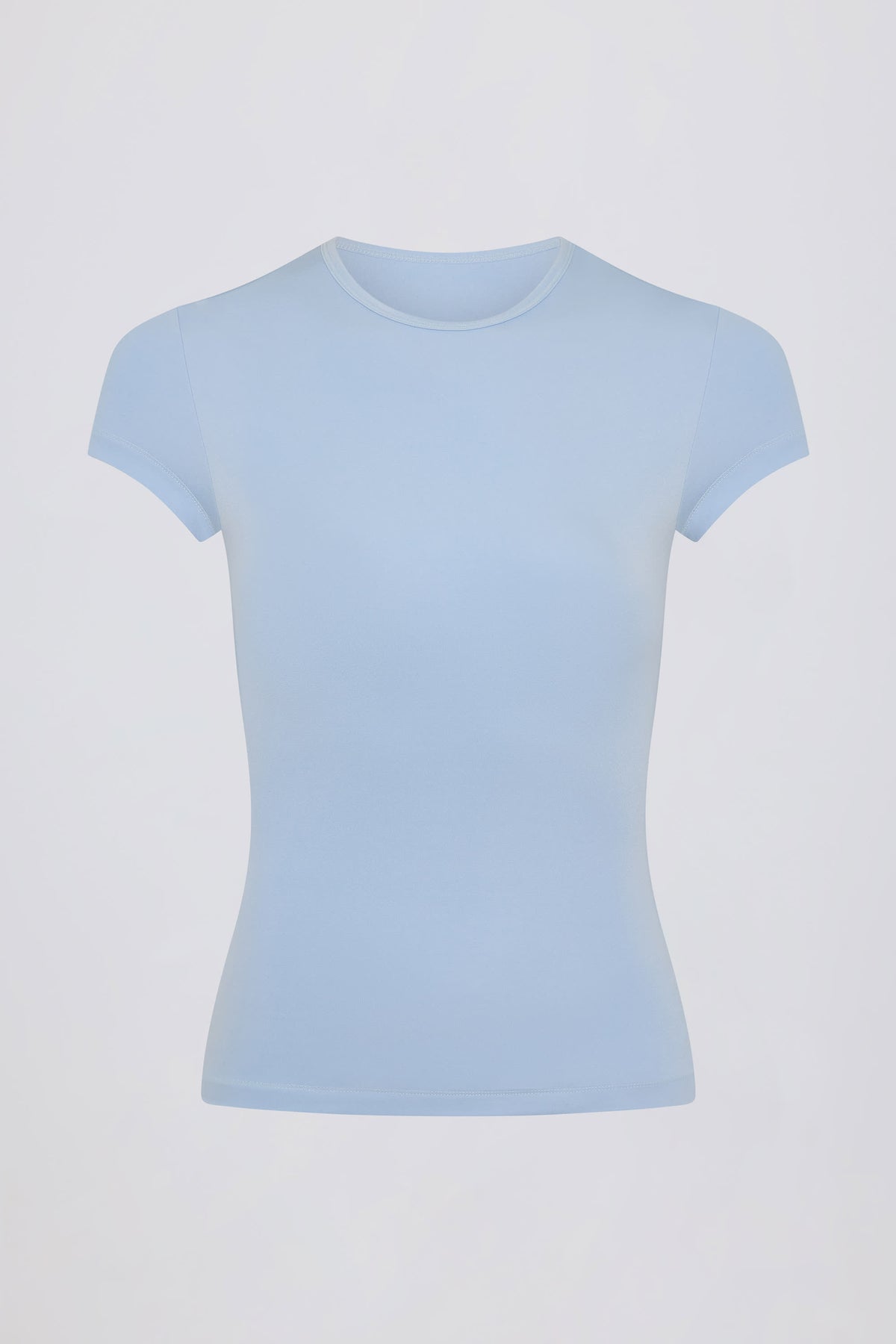 Cut-Out Longline T-Shirt in Sky