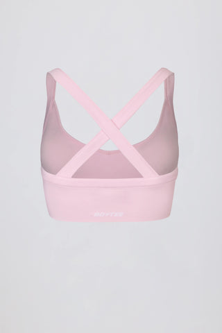 Super Sculpt Seamless Crossback Sports Bra in Powder Pink