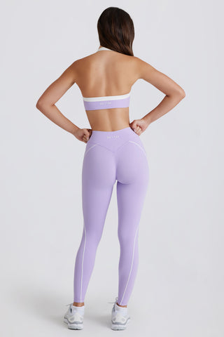 Soft Active Twist-Front Leggings in Lilac