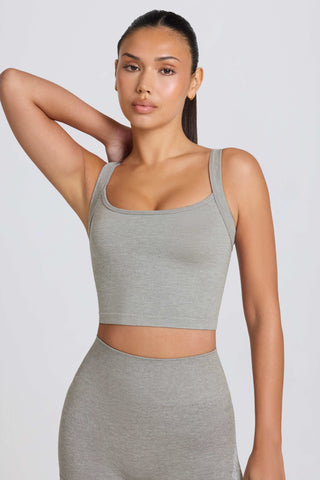 Super Sculpt Seamless Longline Camisole Top in Grey Marl