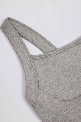 Super Sculpt Seamless Longline Camisole Top in Grey Marl