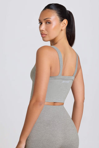 Super Sculpt Seamless Longline Camisole Top in Grey Marl