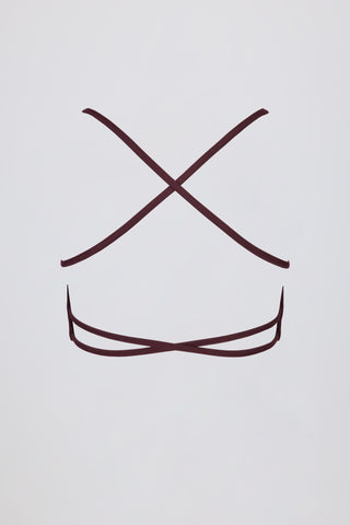 Super Sculpt Seamless Backless Sports Bra in Burgundy