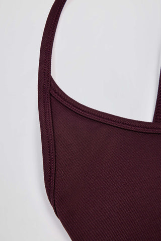 Super Sculpt Seamless Backless Sports Bra in Burgundy