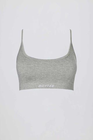 Super Sculpt Seamless Backless Sports Bra in Grey Marl