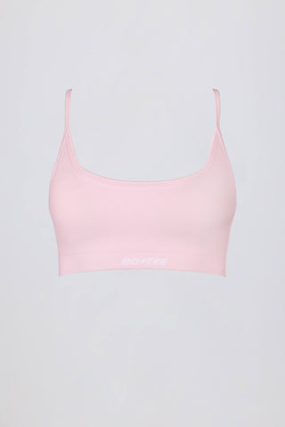 Super Sculpt Seamless Backless Sports Bra in Powder Pink