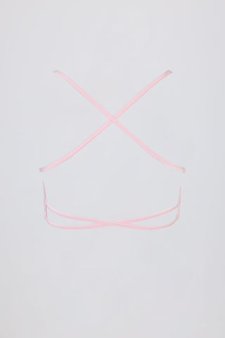 Super Sculpt Seamless Backless Sports Bra in Powder Pink