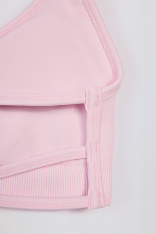 Super Sculpt Seamless Backless Sports Bra in Powder Pink