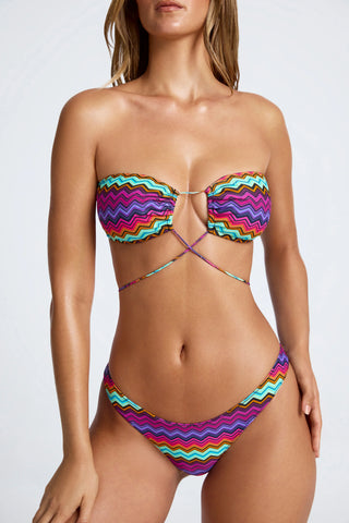 Multiway Bikini Top in Multi Print