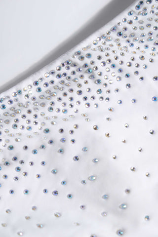 Embellished Cut-Out Swimsuit in White