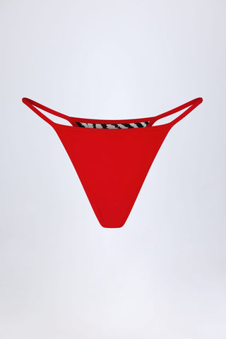 Thong Bikini Bottoms in Zebra Print