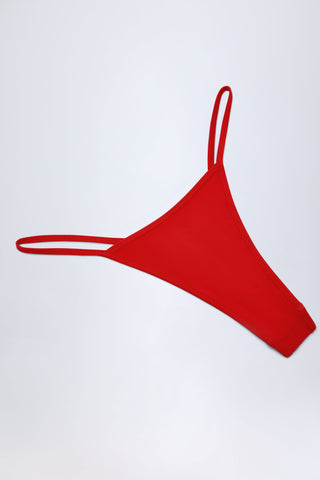 Thong Bikini Bottoms in Zebra Print