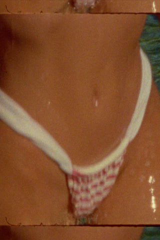 Ruched Cheeky Bikini Bottoms in Cherry Red