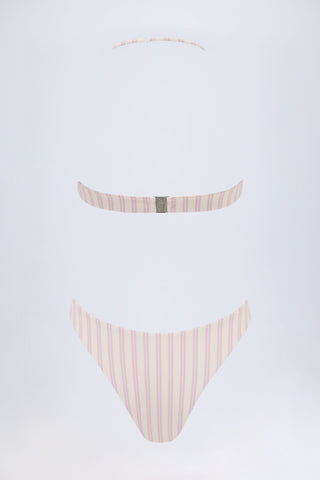 Cut-Out Halterneck Swimsuit in Mauve