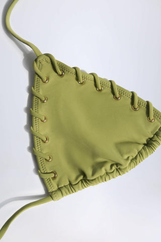 Triangle Bikini Top in Olive Green