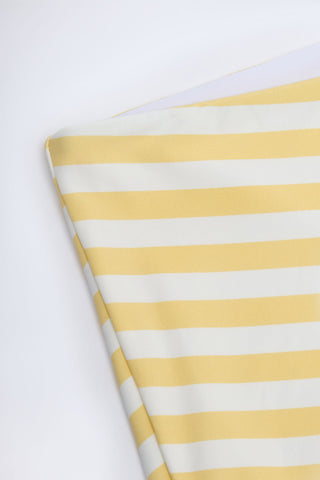 Mid-Rise Hot Pants in Lemon Yellow Stripe