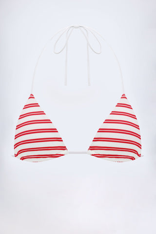 Triangle Bikini Top in Cherry Red