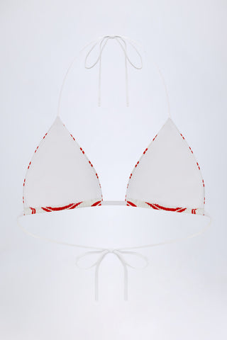 Triangle Bikini Top in Cherry Red