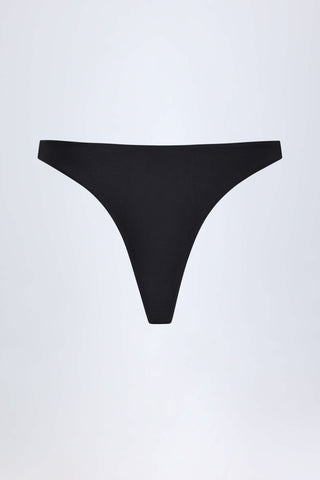Hardware-Detail Cheeky Bikini Bottoms in Black