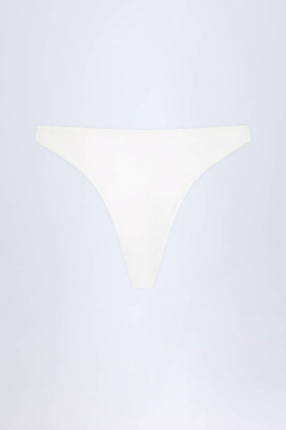 Hardware-Detail Cheeky Bikini Bottoms in White