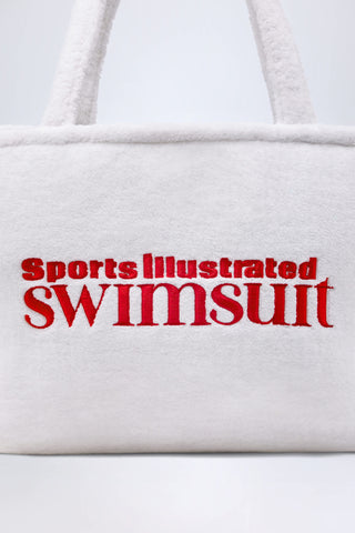 Towelling Tote Bag in White