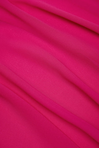 Cowl-Neck Mini Dress in Fuchsia Pink