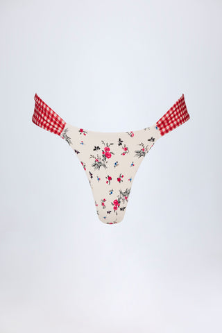 Cheeky Bikini Bottoms in Red Floral