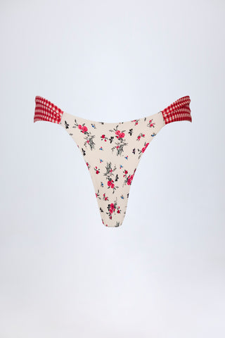 Cheeky Bikini Bottoms in Red Floral