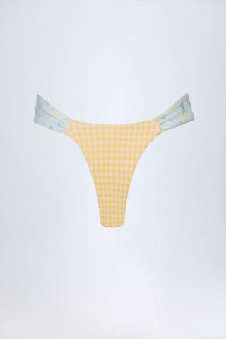 Cheeky Bikini Bottoms in Yellow Gingham