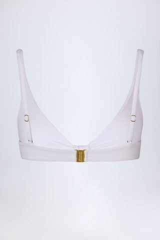Knot-Detail Bikini Top in White