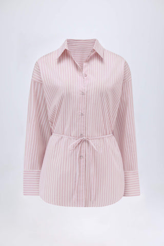 Oversized Shirt in Pink Stripe