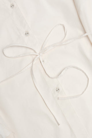 Oversized Cotton-Poplin Shirt in White