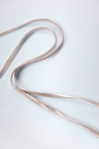 Panelled Cut-out Swimsuit in Silver Chrome