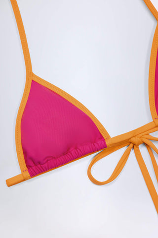 Triangle Bikini Top in Fuchsia Pink