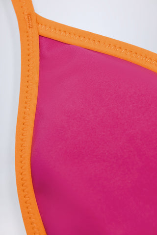 Triangle Bikini Top in Fuchsia Pink