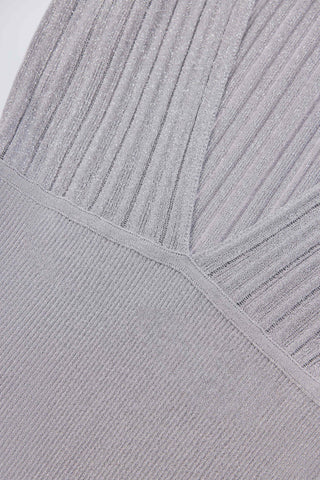 Backless Halterneck Maxi Dress in Silver