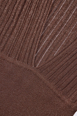 Backless Batwing Mini Dress in Bronze