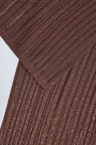 Mid-Rise Flared Trousers in Bronze